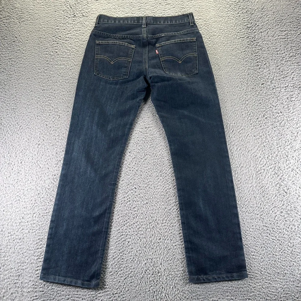 Levi's 511 Jeans Boys 16 Blue Cotton Denim Straight Dark Wash Slim Fit Workwear